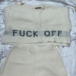 Nasty gal “fuck off” lounge set